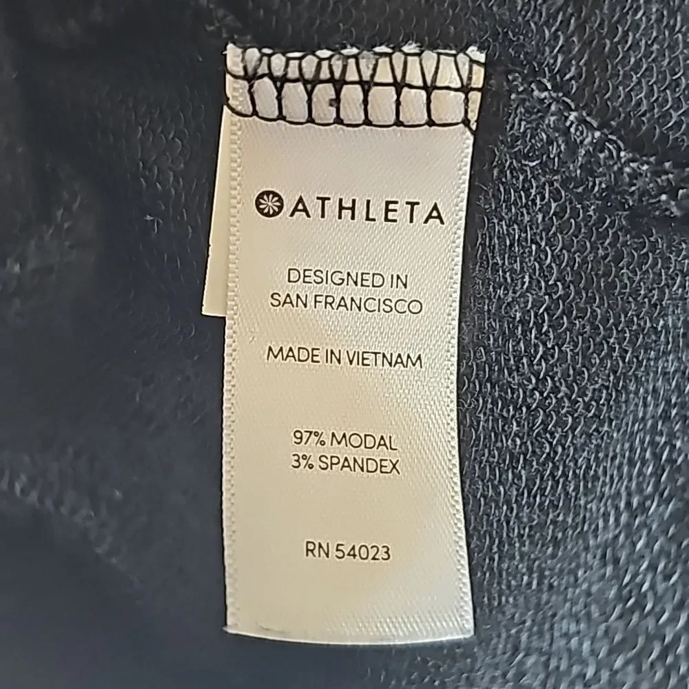 Athleta -1201 Nirvana Go-To Dress in Black Cross‎ Back Long Sleeve #209977 XXS